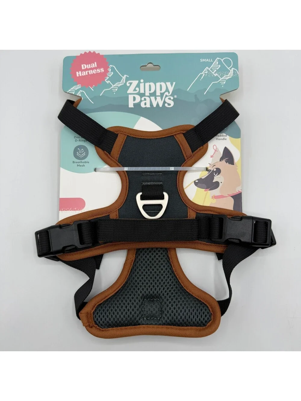 ZippyPaws No Pull Dog Harness Small Black Brown 10 to 20 lbs ZPC-C0007 Zippy Paw